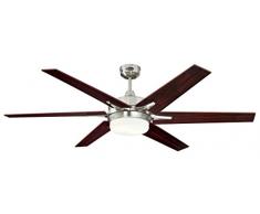 Westinghouse Cayuga 7207740 Deckenventilator, A++ to E, Metall, E27, gebürstetes nickel, 152 x 152 x 43 cm