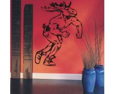 INDIGOS 4052166181839 Wandtattoo w948 Tribal Hirsch Fantasie Wandaufkleber 120 x 87 cm, orange