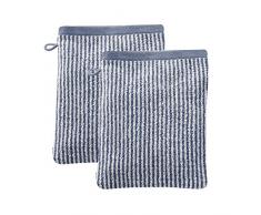 Living Crafts Waschhandschuh, 2er-Pack Infinity Blue/Natural, One Size
