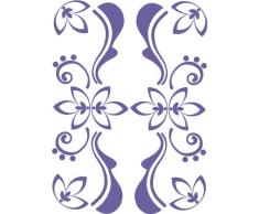 INDIGOS 4051095048459 Wandtattoo w422 Pflanze Blume 120 x 87 cm, violett
