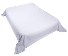 TOM TAILOR T-Natural Squares Tagesdecke, Baumwoll-Mischgewebe, grau, 250 x 270 cm