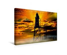 Calvendo Premium Textil-Leinwand 45 cm x 30 cm quer, Obereversand, Dorum-Neufeld, Niedersachsen | Wandbild, Bild auf Keilrahmen, Fertigbild auf echter Leinwand, Leinwanddruck Orte Orte