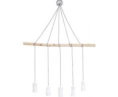 Kare Design Hängeleuchte Dining Punti Cinque, Pendelleuchte, Höhenverstellbare Hängelampen im Industrial-Design, weiß (H/B/T) 120x160x15cm [Energieklasse A++]