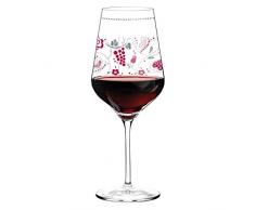 RITZENHOFF Red Rotweinglas von Sandra Brandhofer, aus Kristallglas, 580 ml, mit edlen Platinanteilen