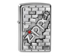 Zippo 2003963 The Wall Feuerzeug, Messing, Silber, One Size