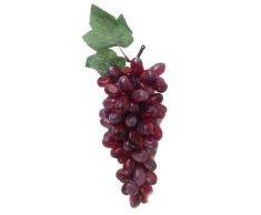 Deko Weintrauben Rispe Wein Trauben Kunstobst Kunstgemüse künstliches Obst Gemüse Dekoration (Schwarz gemischt länglich, 25 cm)
