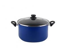 LA Die Albufera Athen Kochtopf mit Deckel Modern 32x22x14 cm blau