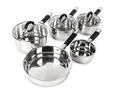 TOWER Kasserolle – Edelstahl Silber