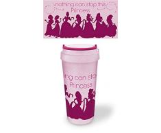 Disney Princess Eco Travel Mug Coffee-To-Go-Becher pink, bedruckt, aus Biokunststoff.