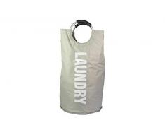 Highliving Faltbarer Wäschekorb Wäschekorb Wäschesortierer Wäschekorb Wäschesack Wäschekorb Wäschesack groß, Null, Silber, 15(D) x 28(H) / 38(D) x 72(H) cm/ 82 litres