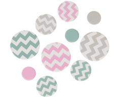 Ginger Ray CV-221 Chevron Divine Tischkonfetti, blau/pink/grau