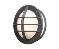 Konstsmide Oden 515-752 Wandleuchte / B: 31cm T: 15cm H: 31cm / 1x60W / IP23 / lackiertes Aluminium / matt-schwarz