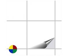 FoLIESEN Fliesenaufkleber fÃ¼r Bad und KÃ¼che - 15x15 cm - Weiss glÃ¤nzend - 120 Fliesensticker fÃ¼r Wandfliesen