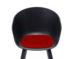 Hey Sign About a Chair Sitzauflage, Schurwolle, Rot 11AR, 39x37x0,5 cm