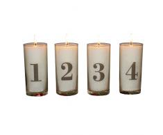 Palm Light Advent Kerzen-Set 1-4, Weiß