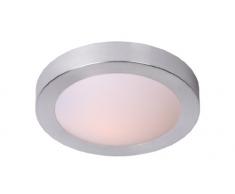 Lucide FRESH - Deckenleuchte Badezimmer - Ø 27 cm - E27 - IP44 - Chrom Matt