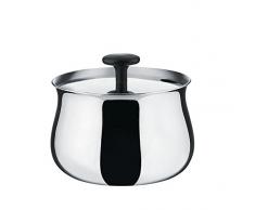 Alessi Zuckerdose, Edelstahl, Silber, 12 x 9 x 33.5 cm