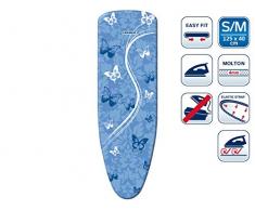 Leifheit Bügeltischbezug Thermo Reflect M, für Bügelflächen bis max. 125 x 40 cm, für Dampfbügeleisen, mit Hitze- und Dampfreflektion für 33% schnelleres Bügeln, mit elastischem Gummizug