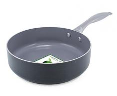 GreenPan Venice Bratpfanne, tief, offen, 24 cm, Aluminium, Grau