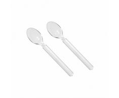 PAPSTAR 81724 1-Karton 10 x 50 Kaffeelöffel, PS 12.8 cm glasklar-satiniert Premium