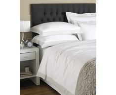 Bettwäsche-Set Harvard - mit Bordüre, Weiß/Grau, 50 x 75cm