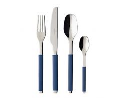 Villeroy & Boch - S+ Blueberry Tafelbesteck, 30 tlg., für bis zu 6 Personen, Edelstahl/Silikongriff in Blueberry, spülmaschinengeeignet