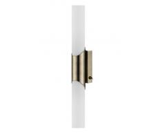 BRITOP LIGHTING Wandleuchte Modell Aquatic 2x E14, 40 W, Glas mit Schalter an der Leuchte, weià / altmessing metall 5004021