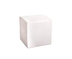 Rayher 67322102 Quadratische Faltschachtel zum Befüllen, 12er Set, Geschenkboxen aus Karton, weiß, 7,5x7,5x7,5 cm