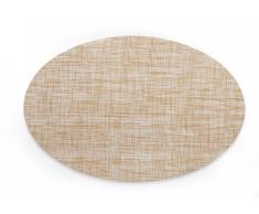 HYSENM 4 Stücke Platzsets Platzdeckchen Platzmatten Placemats Tischmatten Tischsets 45 * 30cm Ellipse waschbar Kunststoff Rutschfest Kinder Grau/Braun/Orange/Grün usw, Orange