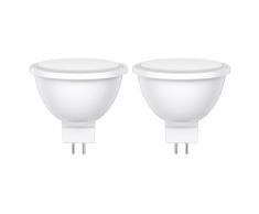 ledscom.de GU5.3 LED Strahler MR16 Leuchtmittel 5.2W =34W 360lm 100° warm-weiß, 2 STK.
