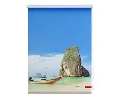 Lichtblick Rollo Klemmfix, 90 x 150 cm mit Motiv Thailand - Bunt Montage ohne Bohren, moderner Sicht-und Sonnenschutz, Motivrollo, lichtdurchlässig & Blickdicht