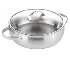 KUHN RIKON 37258 Kochgeschirr Kochtopf Topf Daily Bratentopf 5.0L/28cm mit Glasdeckel