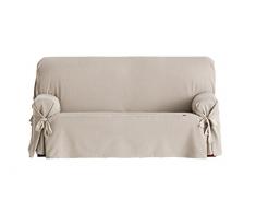 Eysa Constanza Nicht elastisch mit Krawatten Sofa überwurf 2 sitzer, Baumwolle, 01-leinen, 43 x 5 x 37 cm