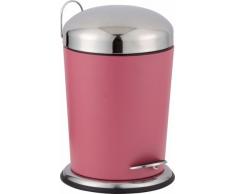 SANWOOD 1007722 Treteimer, 5 Liter Altrosa, Metall pulverbeschichtet, Deckel: Edelstahl verchromt, Kunststoffeinsatz