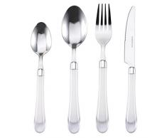 Renberg-RB 4555 ROC Ivory 24 Stück Besteck-Set, Edelstahl mit weißen Griffen