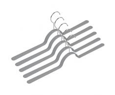 Levivo Kleiderbügel, im 5er Set, Federstahl, dunkelgrau, 47 x 2 x cm, 10 Einheiten