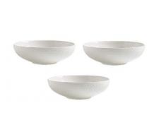 Maxwell & Williams Basics Diamanten Coupe Schale, weiß, 18,5 cm