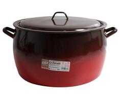 Esmaltaciones La Estrella Fuego Gewölbter Kochtopf mit Deckel, 34 cm, 20 l