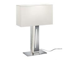 Trio Leuchten Nestor 575210289 Tischleuchte, Metall Schwarz Matt/Goldfarbig, 5 Watt, Stoffschirm Weiß