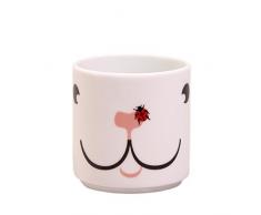 Feinkost Käfer GmbH 104913 Geschirr, Porzellan, Weiß/Rot/Schwarz, 9.5 x 7 x 7.5 cm