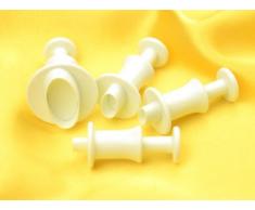 WeiÃ Kunststoff Teig Schaber 11536Â Oval Designs von 4Â StÃ¼ck 9Â x 3Â x 22Â cm