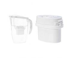 AmazonBasics 2,4 L Krug mit Wasserfiltereinsatz + 6 Stück Wasserfilter kartuschen