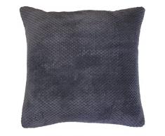 Douceur dIntÃ©rieur Calinou Kopfkissenbezug + FÃ¼llkissen, Flanell, Jacquard, Polyester, 40 x 40 cm, Polyester, anthrazit, 40 x 40 cm