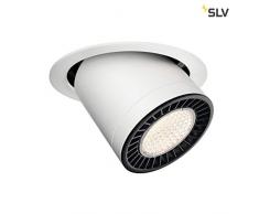 SLV LED Einbaustrahler SUPROS 2100lm, rund, weiß | Dreh- und schwenkbare Deckenleuchte zur Innenbeleuchtung, LED Spot, Deckenstrahler, Decken-Lampe, Einbau-Leuchte | 1-flammig, LED Inkl., EEK A-A++
