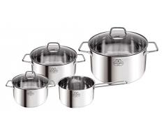 Ballarini CA000.4 Parma Topfset, 4-teilig, Edelstahl, Silber, 90 x 40 x 42 cm