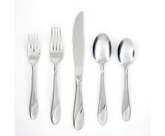 Cambridge Silversmiths 268320R Besteck-Set, Tafelsilber, Motiv: Blüte/Sand, 20-teilig Swirl 20 Piece Brushed Finish