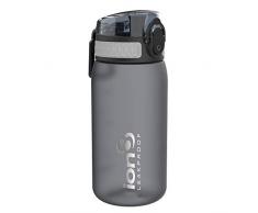 Ion8 auslaufsichere Kinder Trinkflasche, BPA-frei, 350ml, Grau