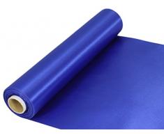 20 m Rolle Satin Stoff für Hochzeiten, Tischläufer, Schärpen und Girlanden königsblau