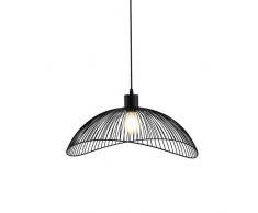 Briloner Leuchten Pendelleuchte Schwarz, Deckenlampe Retro, Deckenleuchte Metall, E27 Ø50,2, Ø 50,2 cm