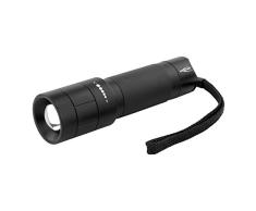 ANSMANN LED Taschenlampe M250F inkl. AAA Batterien - Outdoor LED Arbeitsleuchte 260 Lumen & 4 Funktionen - Handlampe mit stufenloser Fokussierung für Camping & Werkstatt - Spritzwassergeschützt IP54